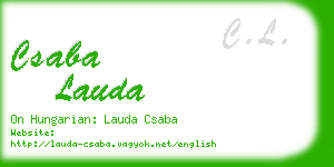 csaba lauda business card